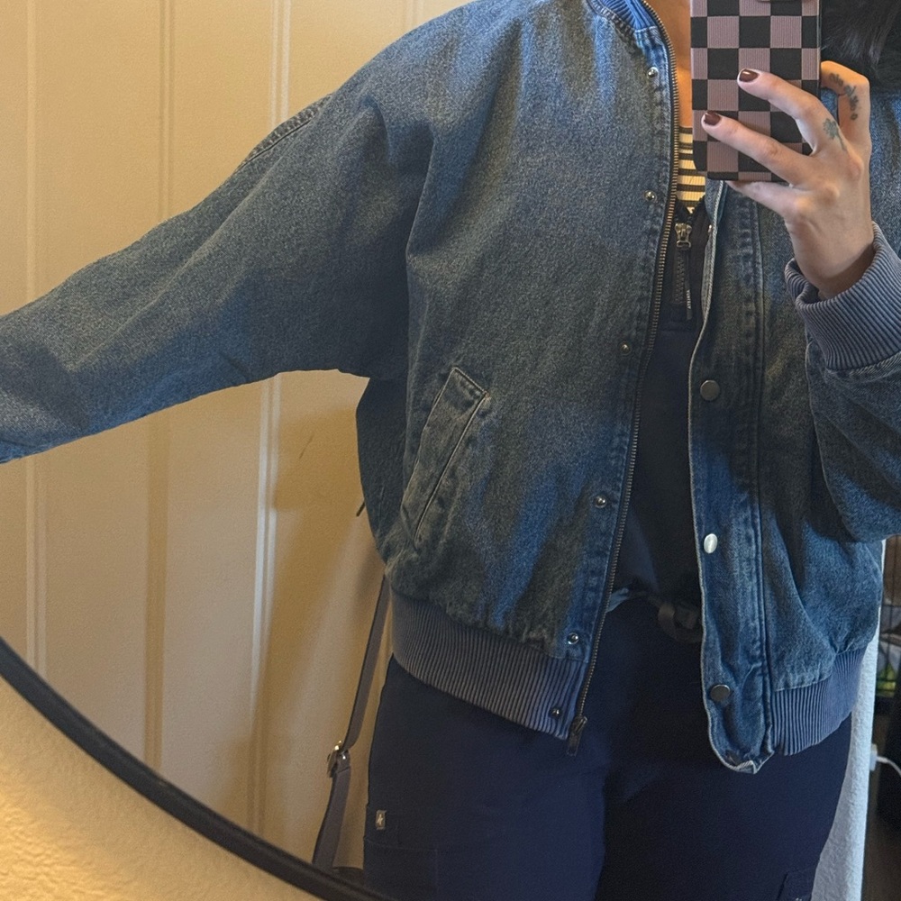 Bohme Denim Bomber Jacket Small EUC - Picture 4 of 4